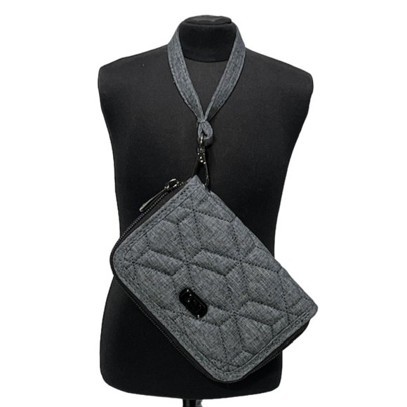 LUG Rodeo RFID-Protected Gray Quilted Wristlet - Picture 2 of 16